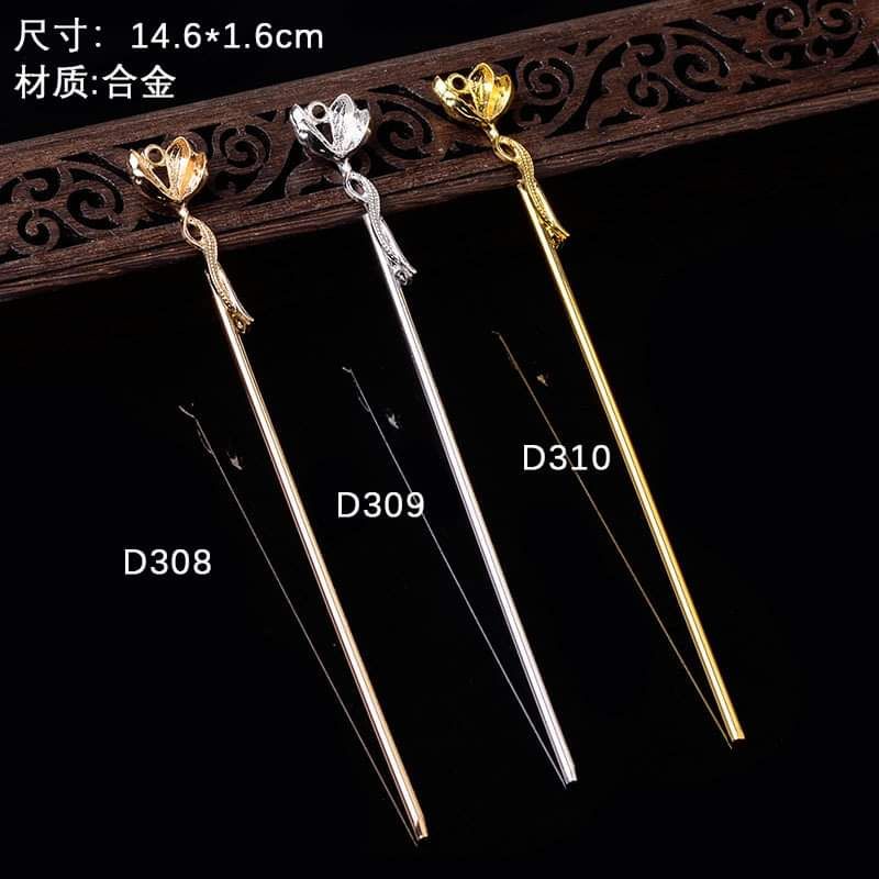 (1 cái)Cán trâm cài tóc cổ trang nhiều mẫu, nguyên liệu làm trâm cài tóc cổ trang, nguyên liệu diy, siphukienkhanhhuyen