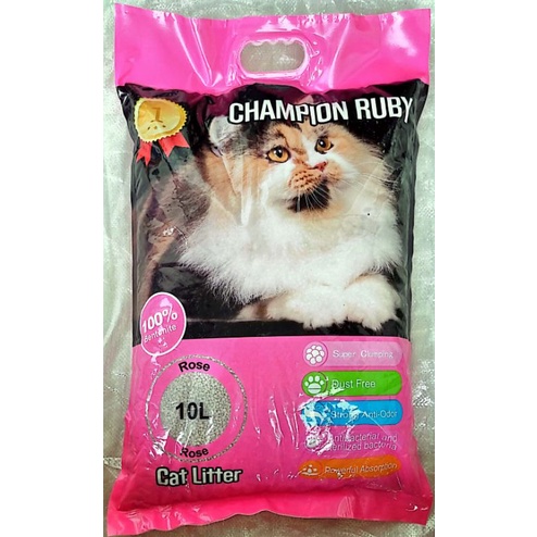 Cát vệ sinh cho mèo CHAMPION RUBY (Túi 1kg dùng thử)