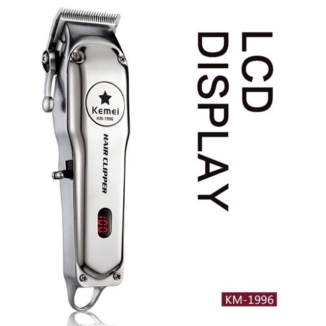 Tông Đơ Cắt Tóc Chuyên Nghiệp Vỏ Thép Nguyên Khối Kemei 1996 Máy cắt tóc dành cho Salon