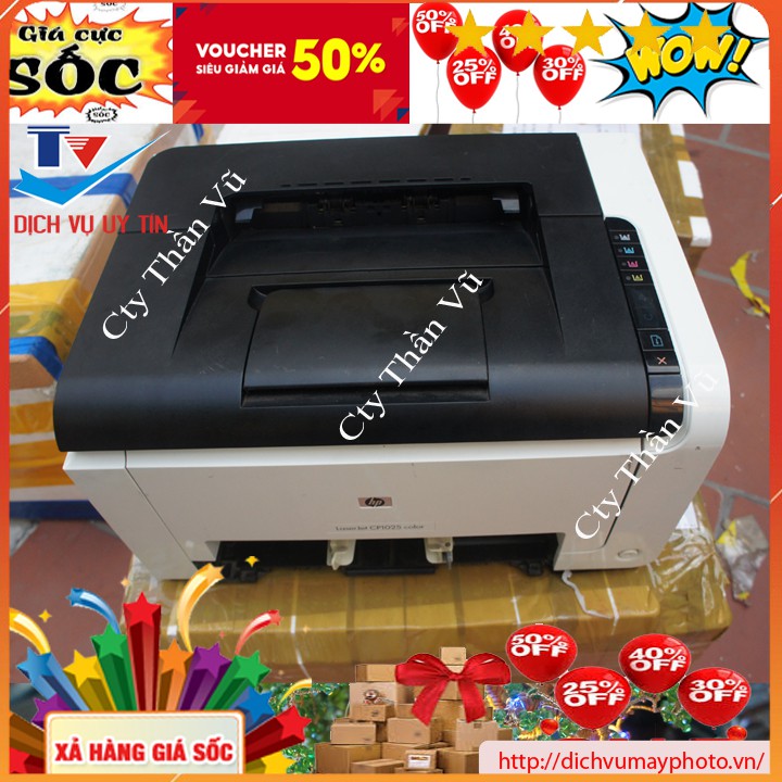 [Mã 159ELSALE hoàn 7% đơn 300K] Máy in laser màu cũ HP 1025 Canon 7018C máy đẹp chạy ổn định có bảo hành