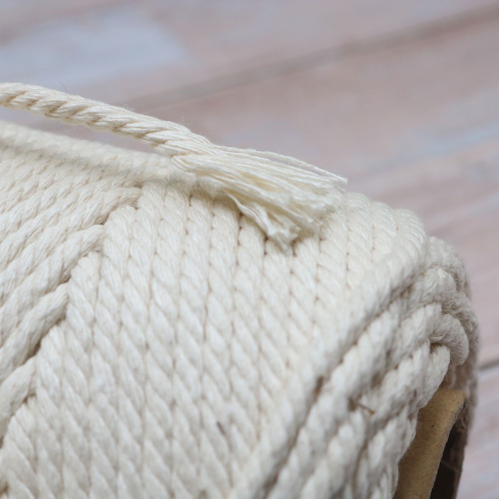 Dây thừng cotton trắng ngà làm macrame