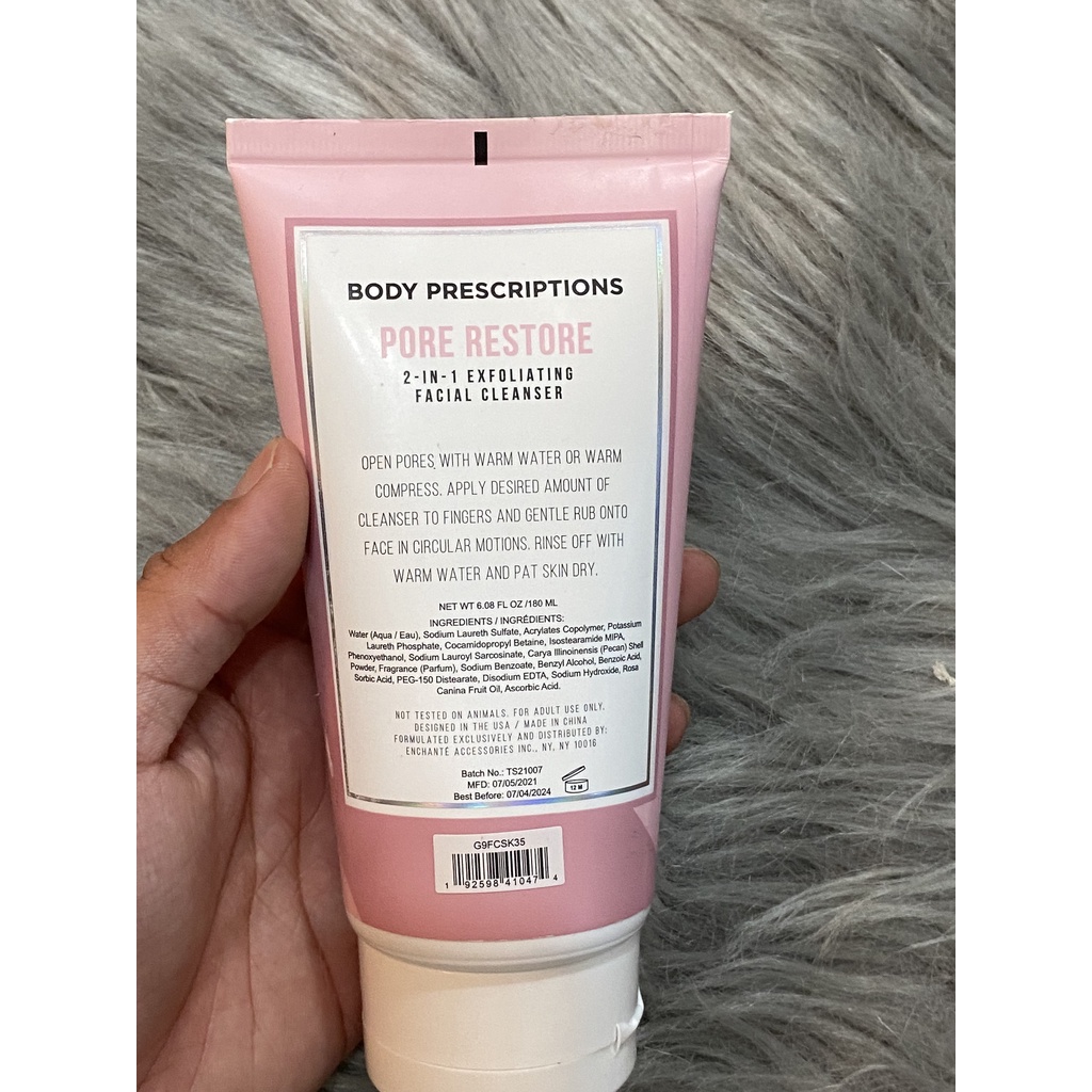 [HÀNG MỸ]  Sữa rửa mặt tẩy tế bào chết 2 trong 1 Pore Restore Vitamin C