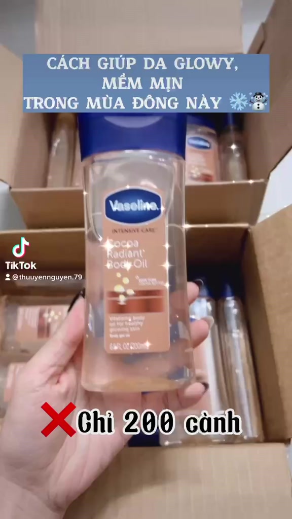 [Bill Mỹ] DẦU DƯỠNG THỂ VASELINE COCOA RADIANT BODY GEL OIL 200ML | BigBuy360 - bigbuy360.vn