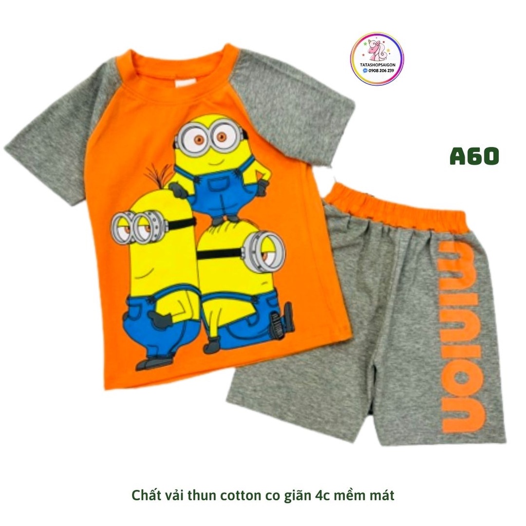 20 đến 40kg - Đồ bộ đùi cho bé trai size đại chất thun cotton mùa hè A60