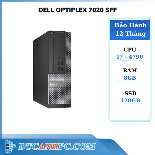 Máy Tính Để Bàn Dell Optiplex 7020 (Core I7 4790 / RAM 8GB / SSD120) - Bảo hành 12 Tháng - Tặng kèm Phím chuột