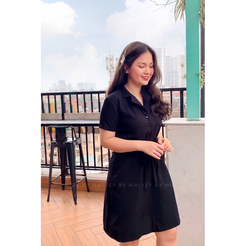 VÁY ĐẦM BIGSIZE CÓ CỔ DÁNG SUÔNG DÂY ĐAI BUỘC 2 KIỂU - DAILY DRESS - IZYBYNHI | BigBuy360 - bigbuy360.vn