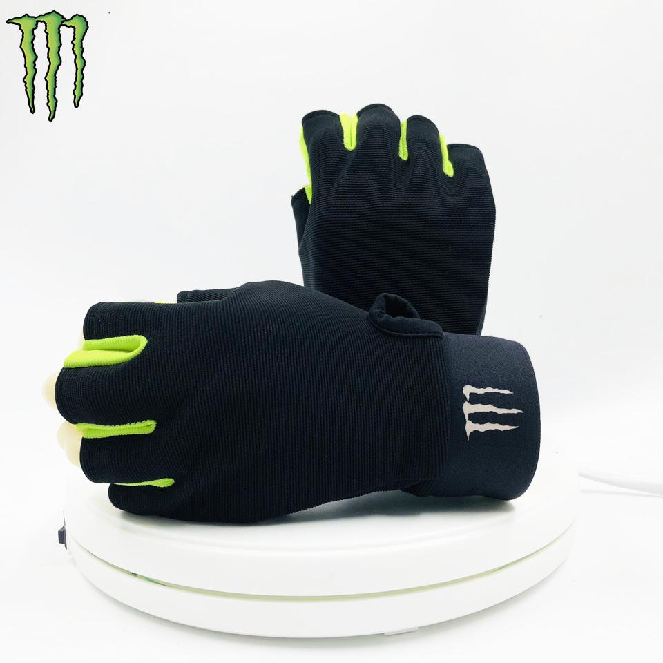 Găng Tay Ngắn Ngón Monster Mẫu Mới Cao Cấp - Màu Xanh