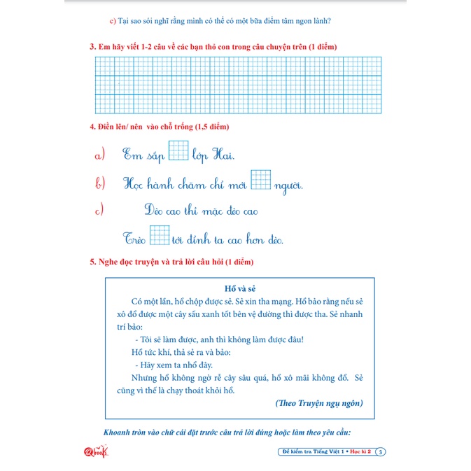 Sách - Đề Kiểm Tra Tiếng Việt 1 - Kết Nối Tri Thức Với Cuộc Sống - Học Kì 2 (1 cuốn)