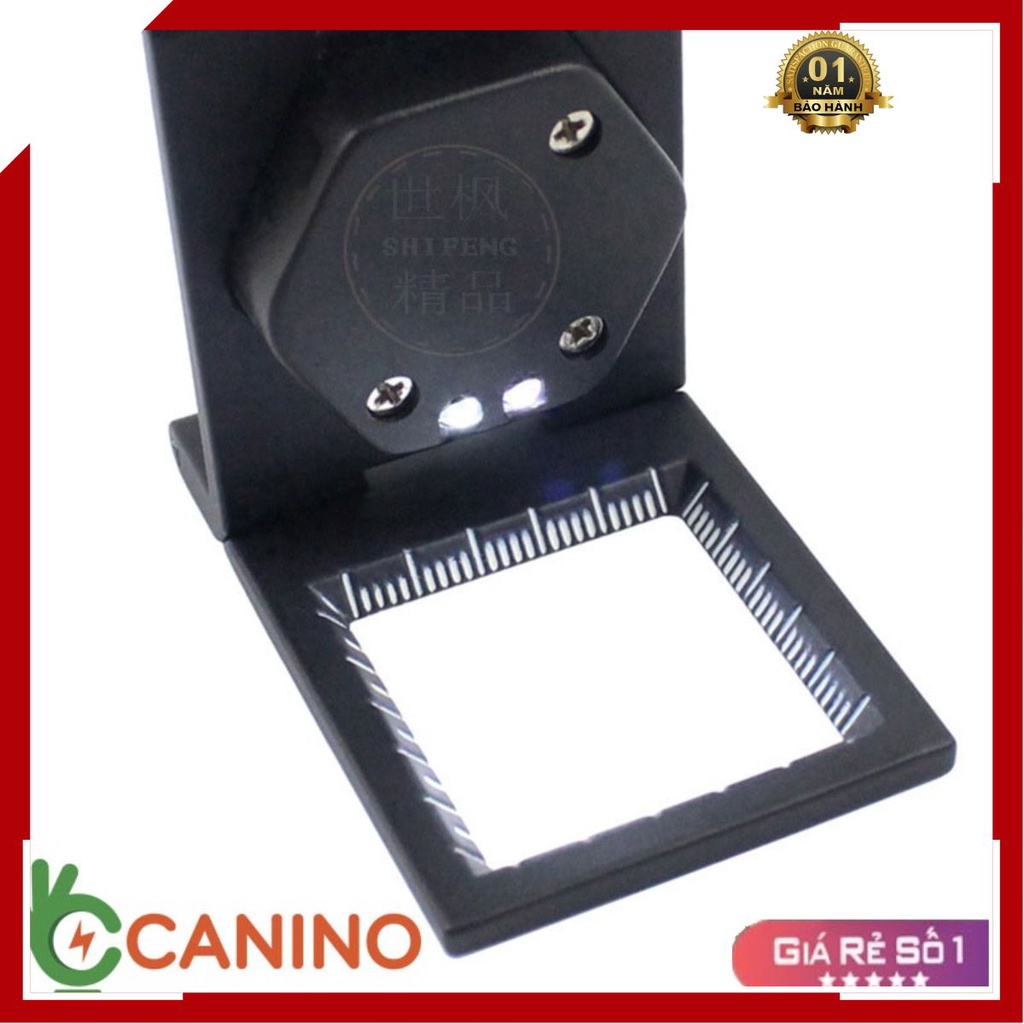 Kính lúp cầm tay soi sợi vải 10x có thước đo Canino cao cấp- lỗi 1 đổi 1 trong 1 năm