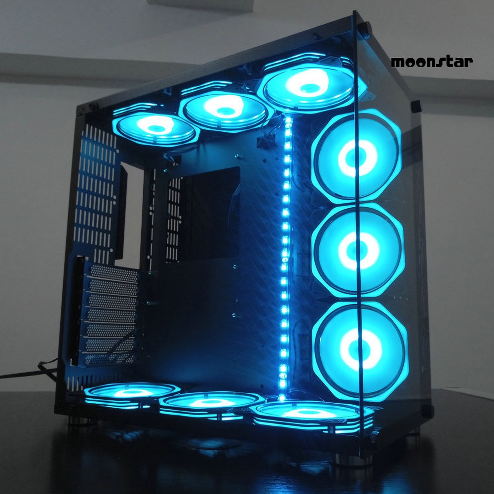 Dải đèn LED RGB nhiều màu sắc có nam châm linh hoạt trang trí vỏ máy tính