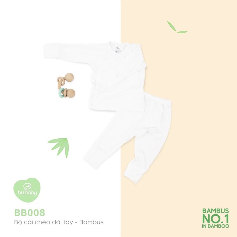 BUBABY - Bộ cài chéo dài tay Bambus KIMONO