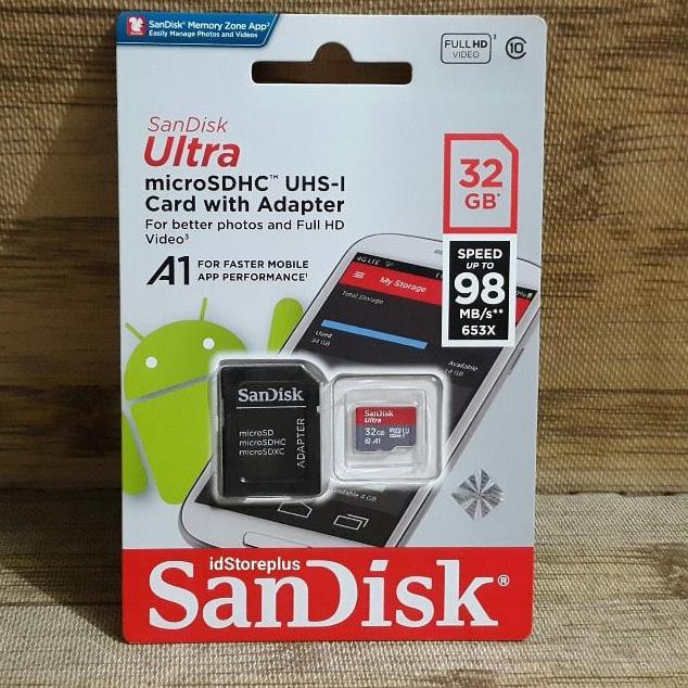 Thẻ Nhớ Sandisk Ultra Microsd 32gb 98mbps