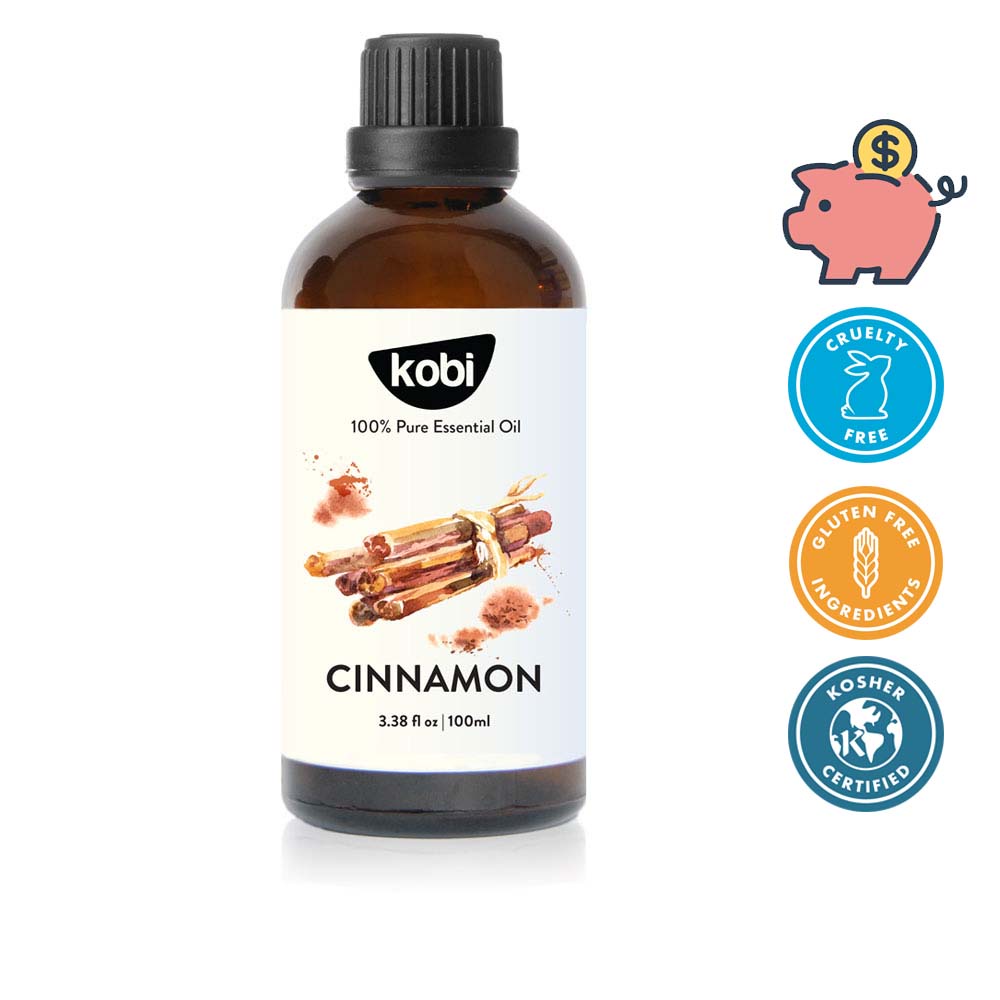 Tinh dầu Quế Kobi Cinnamon essential oil giúp khử mùi, đuổi muỗi, giảm mỡ bụng hiệu quả - 100ml