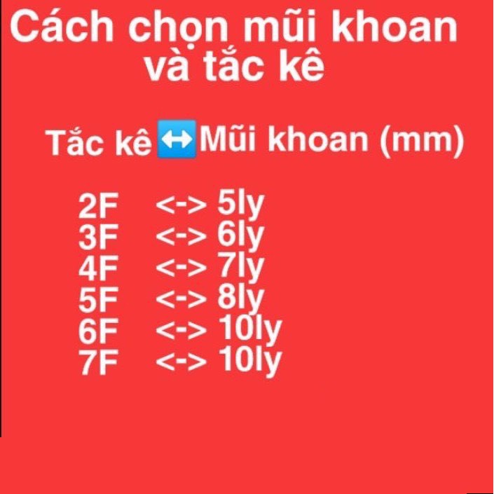 100 con tắc kê nhựa nở 6 khía Hưng Thịnh nhiều size