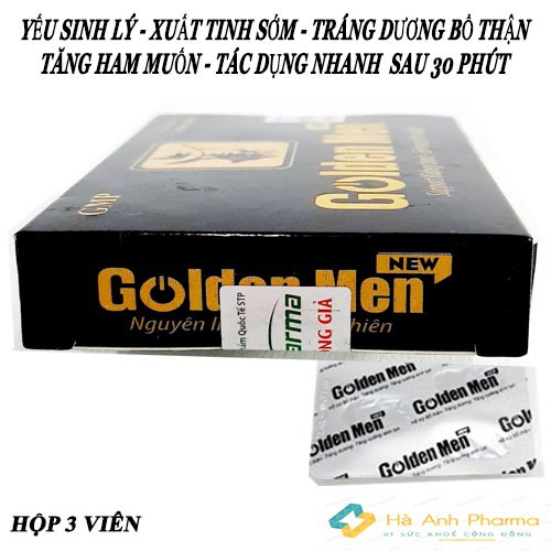 [THUỐC CHỐNG XUẤT TINH SỚM] Thuốc Bổ thận Golden Men nừa xuất tinh sớm yếu sinh lý rối loạn c.dương tăng cường sinh lý