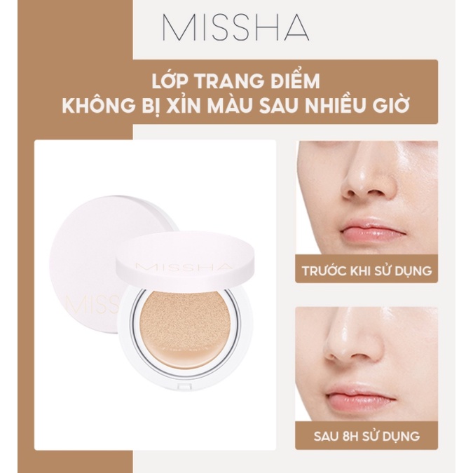 [Mã URACMISA giảm 15k hàng Missha hđ &gt;260k ]Phấn nước MISSHA MAGIC ( bản mới là Missha Cover Lasting)