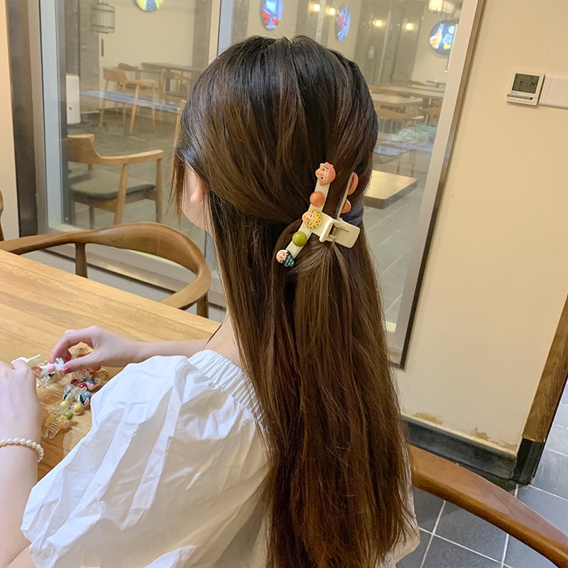 Kẹp Tóc Hình Chú Hề Hoạt Hình Vui Nhộn Phong Cách Hàn Quốc