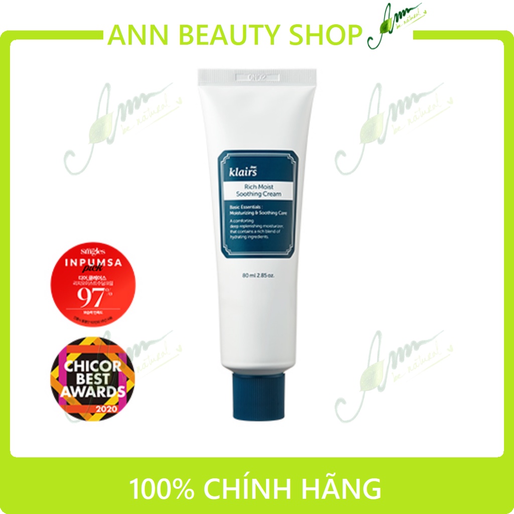 Kem Dưỡng/Tinh Chất Câp Ẩm Chuyên Sâu Klairs Rich Moist Soothing