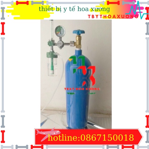 Bình Oxy Y Tế, Bình Thở Oxy Các Loại 5 lit, 8 lít, 40 Lít Đã Đầy Khí Oxy Nguyên Chất 99% Chỉ Hoả Tốc Nội Thành