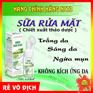 Sữa rửa mặt white care clean tự nhiên hãng NCT3 ( sẵn đầu cọ)
