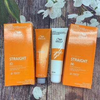 Bộ duỗi tóc tại nhà Wella Creatine Straight 100ml x2