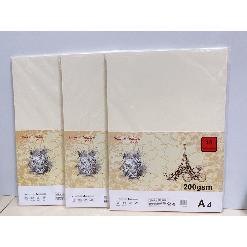 Tập giấy vẽ Sakura (Nhật Bản) 200GSM