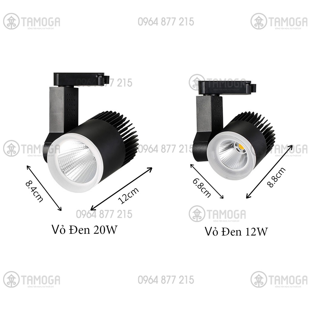 Đèn rọi ray 3 màu, 3 chế độ ánh sáng 20w, 12w, 7w  DR 01