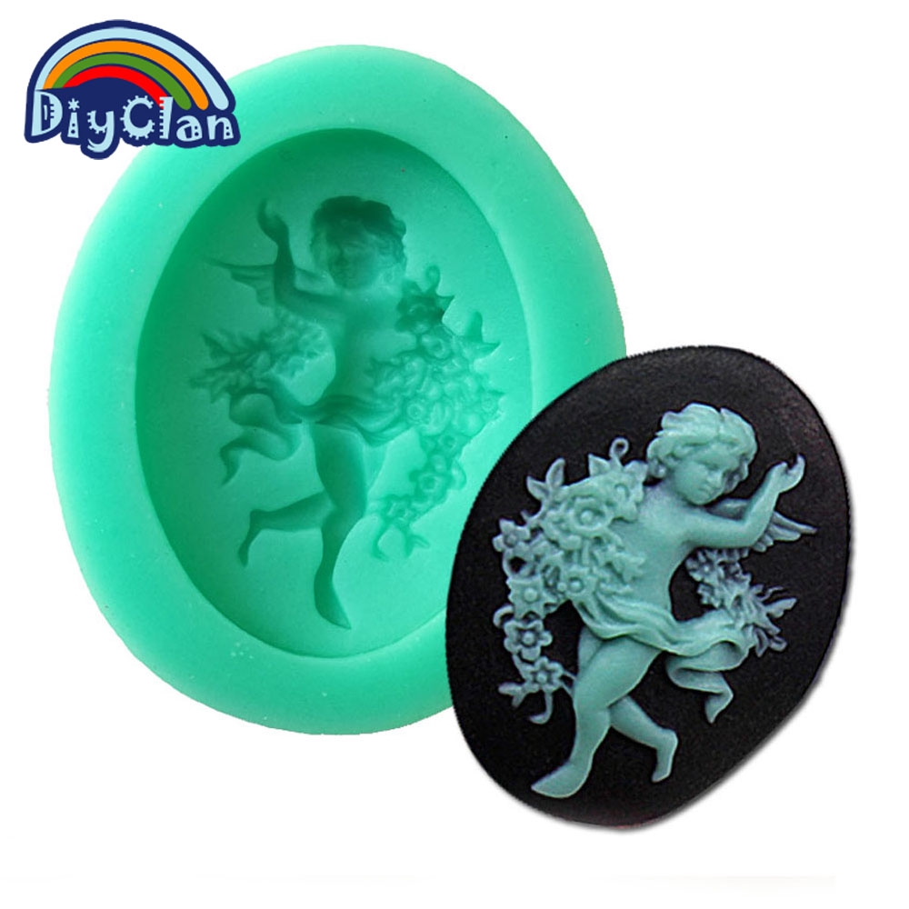 Silicone Khuôn Silicon Làm Kẹo Đường / Xà Phòng Hình Thiên Thần mini F0001TS35 DIY