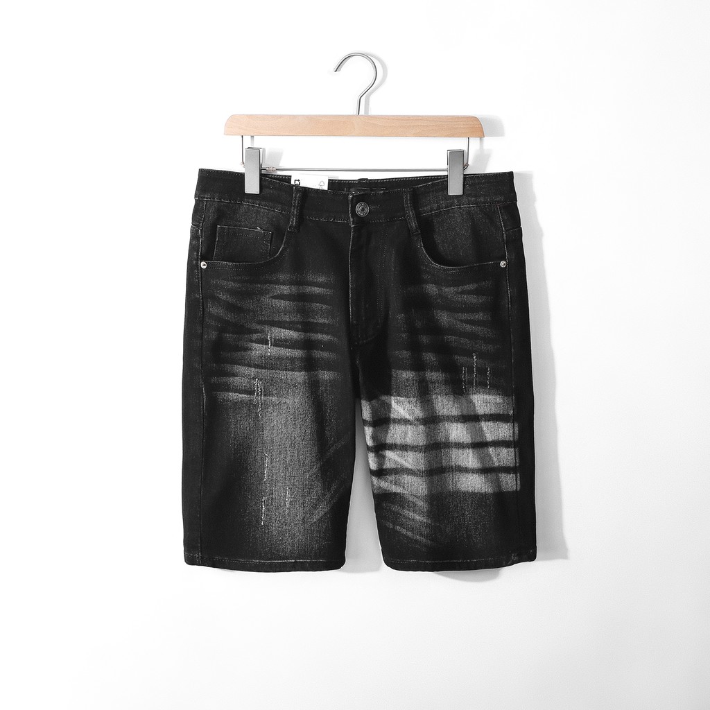 Quần short jean nam bigsize rách xé vẩy sơn thời trang < 125kg mặc đẹp | BigBuy360 - bigbuy360.vn