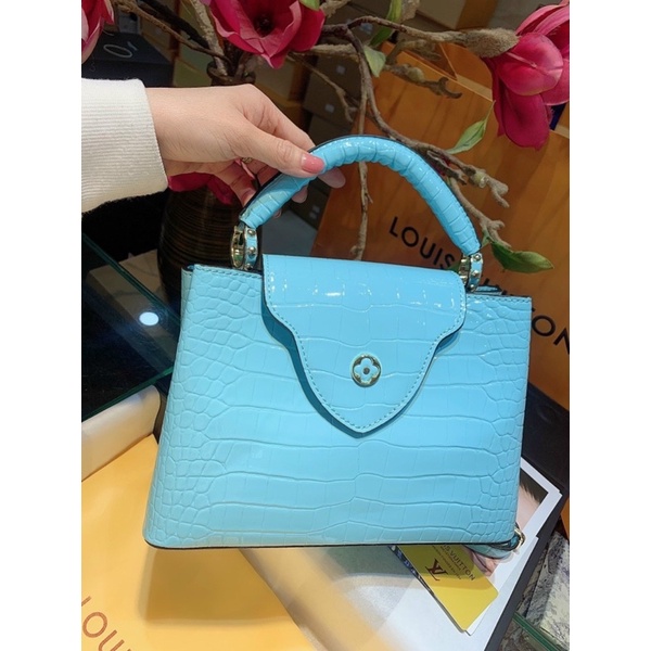 Túi W266-27 LV CPC dập vân da bò về fullbox nam châm đẹp nha