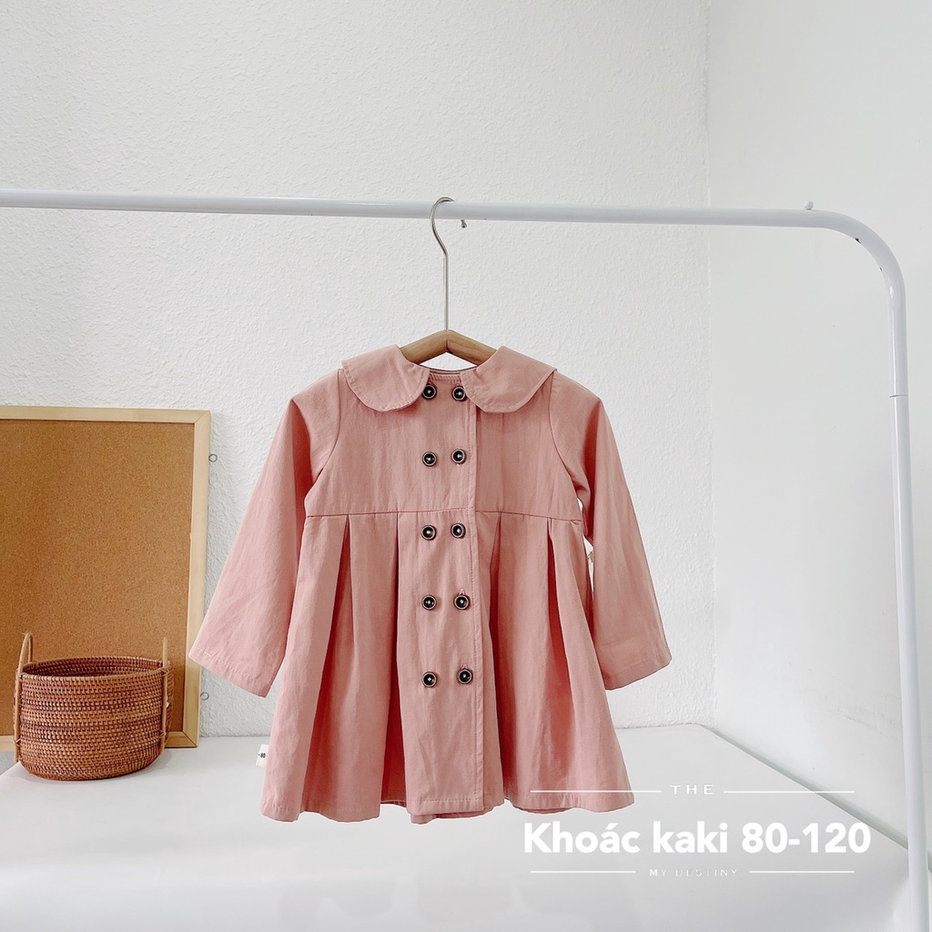Áo khoác kaki dáng váy TAI MÈO cho bé gái 1-5 tuổi (Mã 230504)