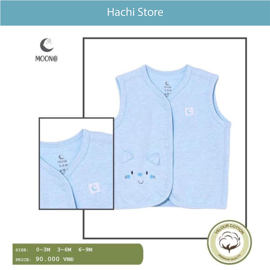 Áo gile cho bé nỉ thu đông mỏng nhẹ chính hãng Moon@ - size cho bé từ sơ sinh