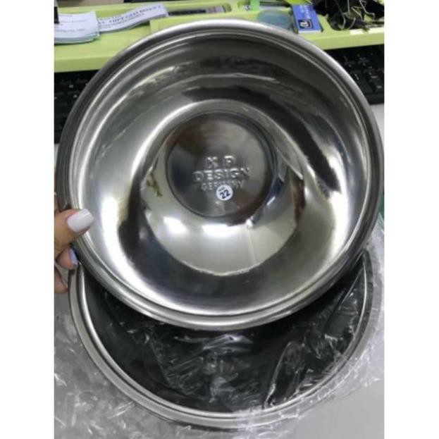 Bát Inox Rửa Mặt, Bát Rửa Mặt Mạ Vàng Dùng Đựng Nước Trong Spa 22cm