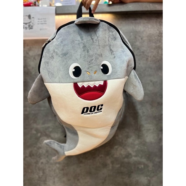Balo Cá Mập Baby Shark Cá Mập Vải Nhung Cute Đi Học, Đi chơi