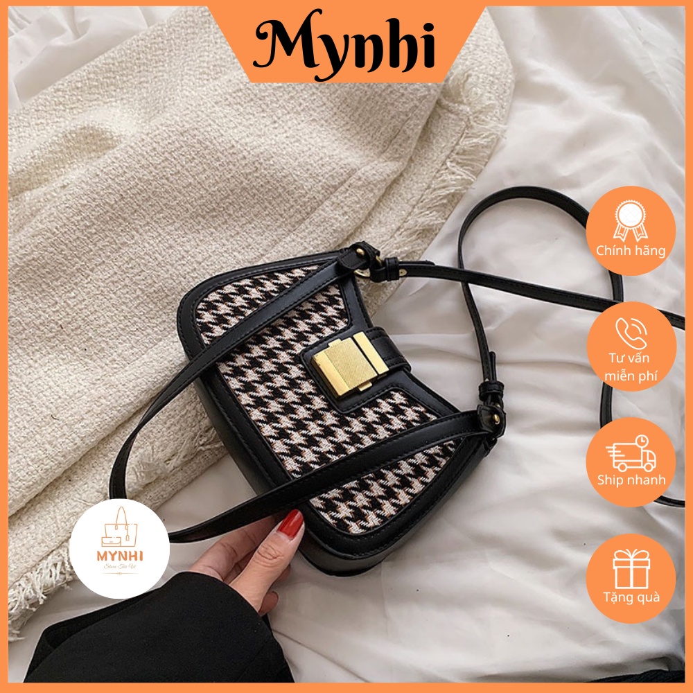 Túi đeo vai đeo chéo đẹp, chất liệu da mềm mại, thời trang phong cách Hàn Quốc SHOPMYNHI SMN260