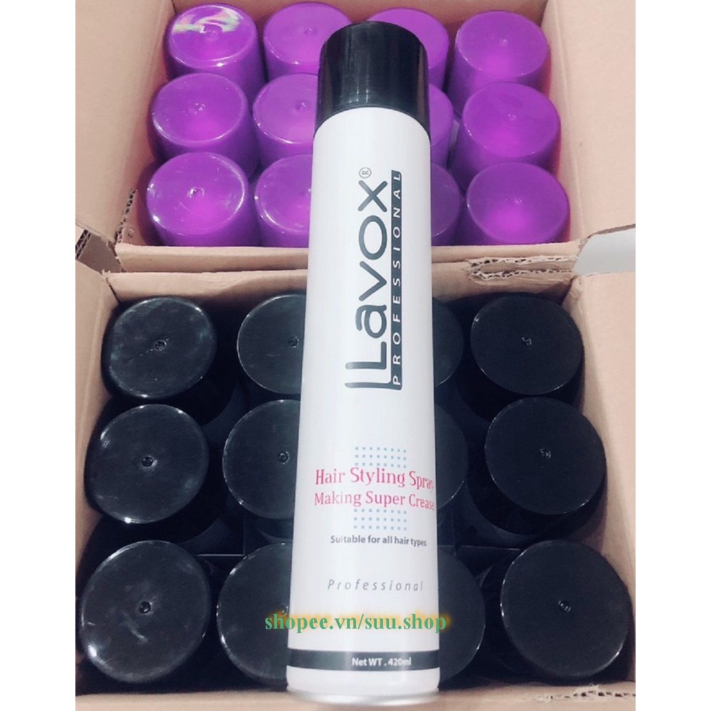 Keo Xịt Tạo Kiểu Tóc cứng Lavox 420ml suu.shop cam kết 100% chính hãng
