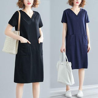 Váy cotton suông