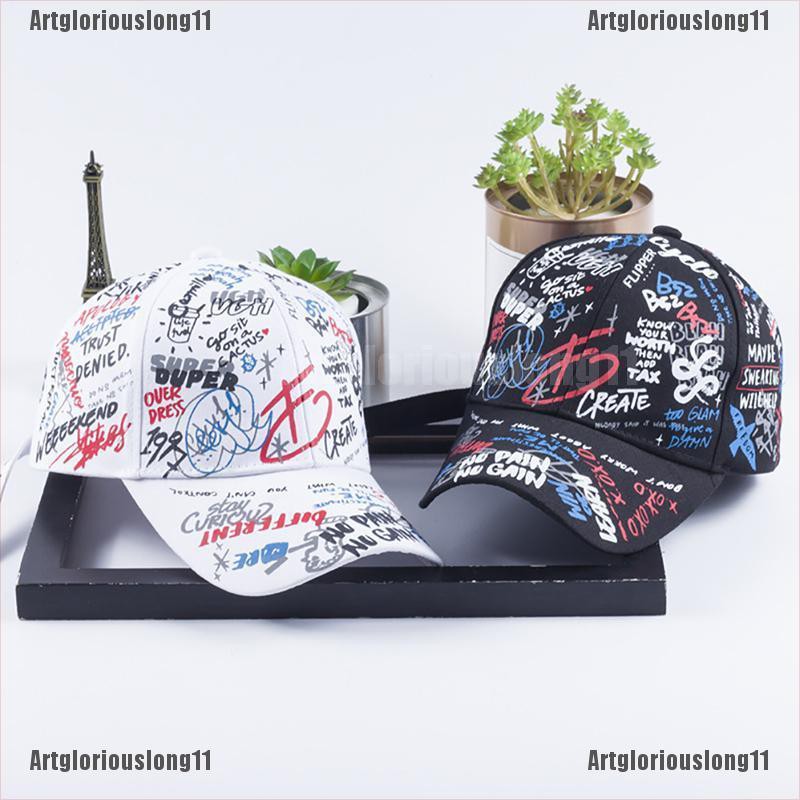 【COD•artg】Men Women Letter Graffiti Snapback Baseball Ball Cap Outdoor SportHa