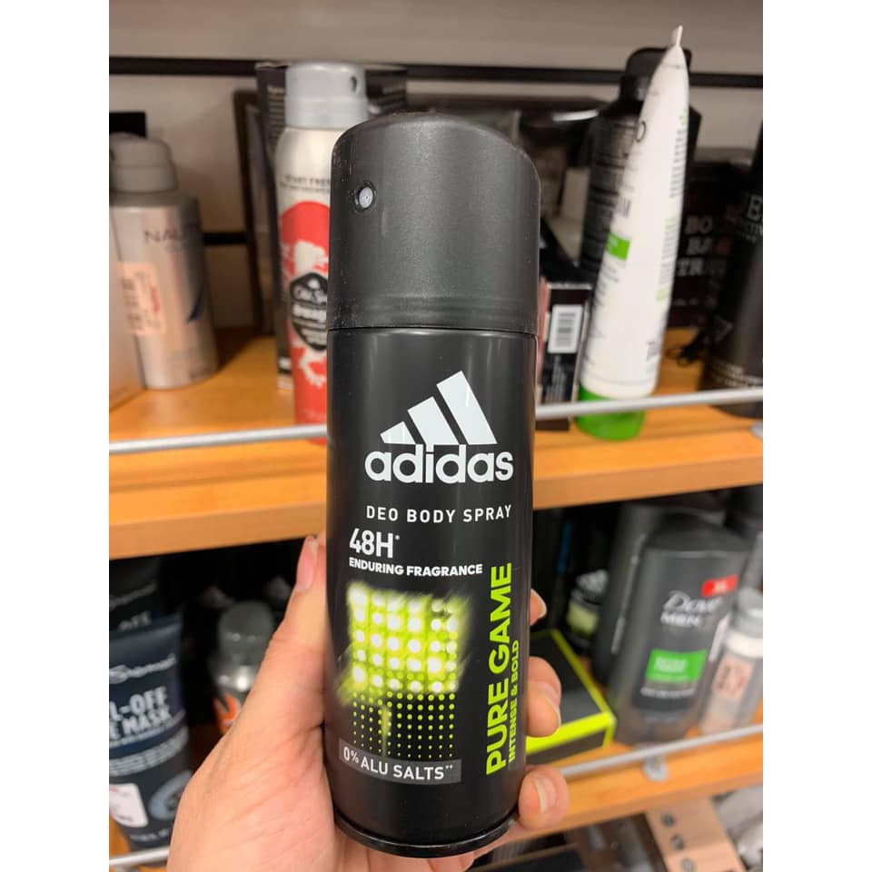 Xịt khử mùi Adidas Pure Game nam tính - phong cách - lịch lãm 150ml ( châu âu)