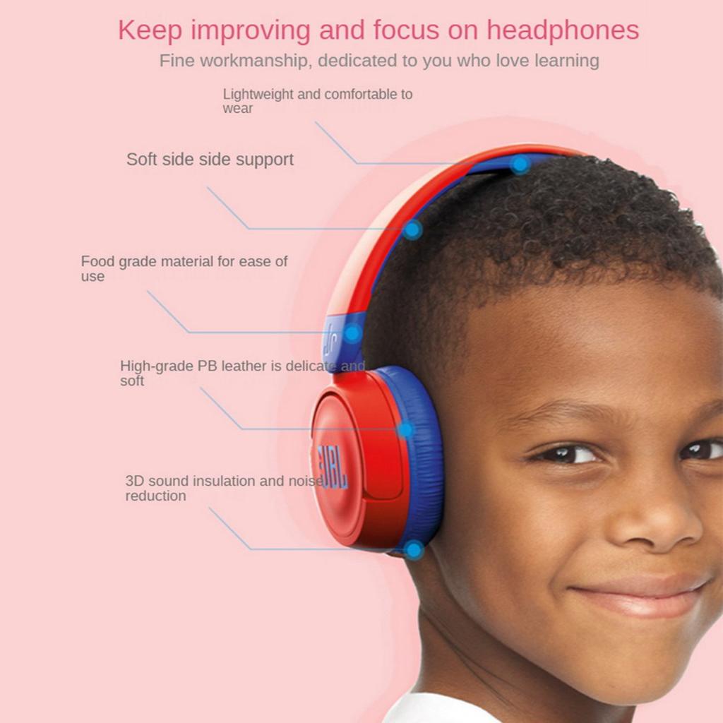 Tai nghe chụp tai JBL JR310BT 5.0 không dây âm bass trầm có micro giảm tiếng ồn chuyên nghiệp