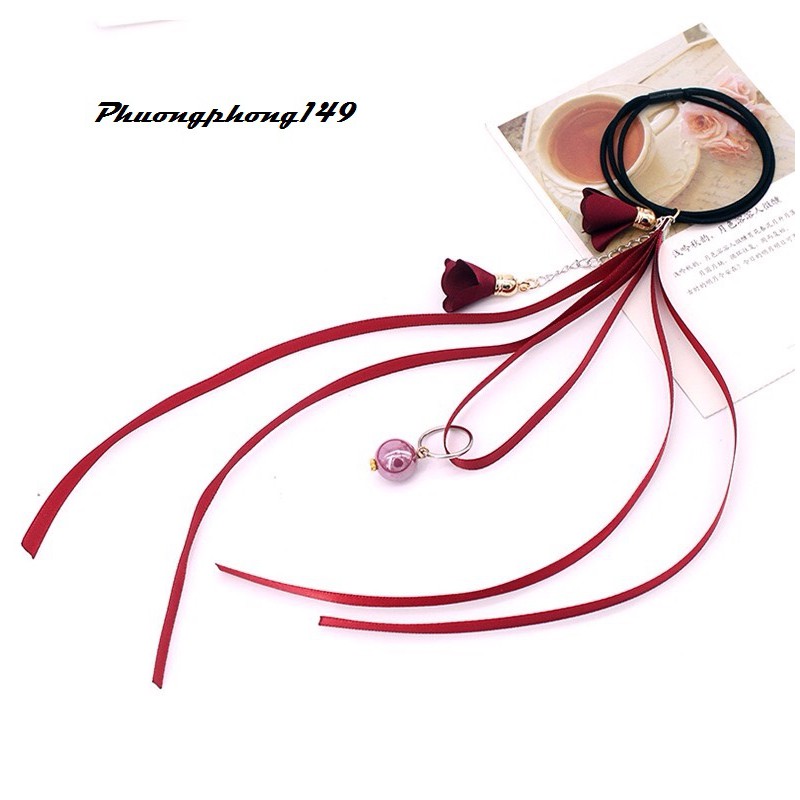 CH023 Cột Tóc Hoa Rơi Handmade Korea