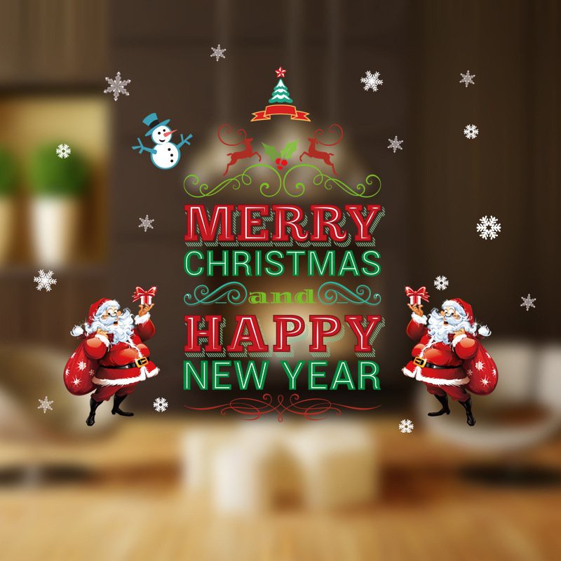 Decal dán tường hoặc kính GIÁNG SINH - NOEL - MERRY CHRISTMAS 01 | BigBuy360 - bigbuy360.vn