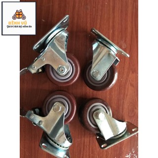 Bộ 4 bánh xe đỏ chịu tải