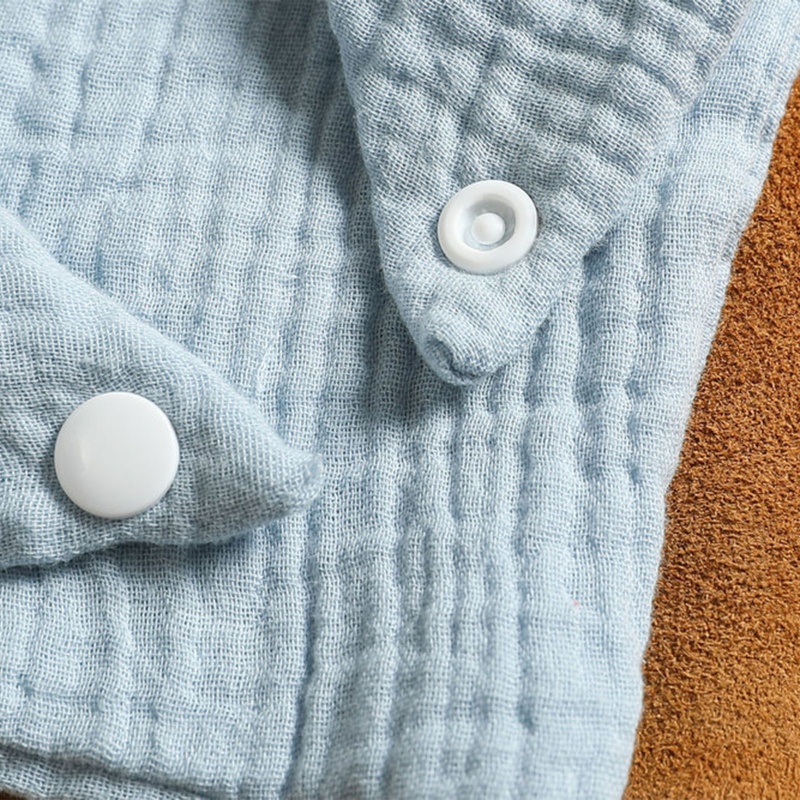 Bộ 3 Yếm Ăn Cotton Mềm Mại Hình Tam Giác Có Nút Bấm Điều Chỉnh Được Tiện Lợi Dành Cho Em Bé