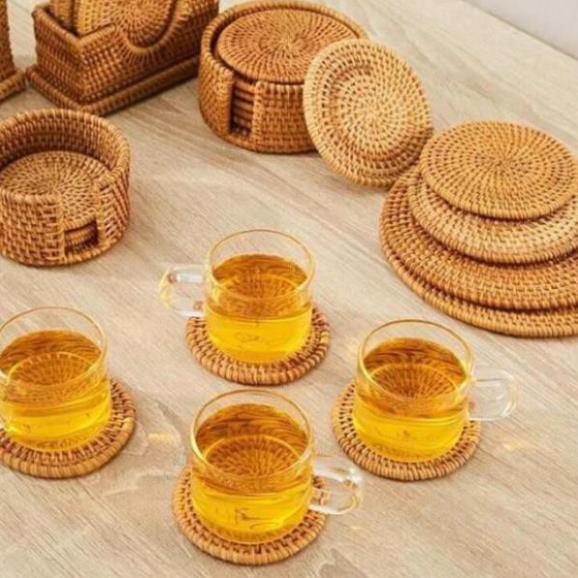 Xưởng SX- Lót ly trà lót nồi chất Mây guột tự nhiên đẹp -Tre Việt