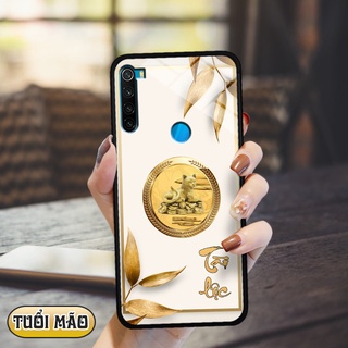 Ốp lưng kính 3D 12 con giáp - Xiaomi Redmi Note 8