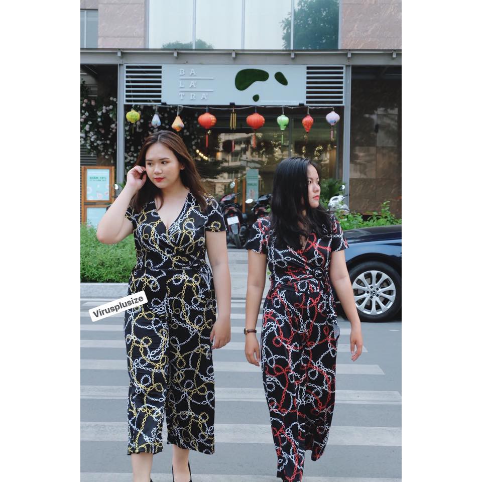 JUMSUIT Emma hoa tiết mắc xích outlet sale