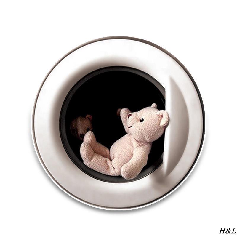 Miếng Dán Trang Trí Bình Xăng Xe Hơi / Mô Tô Hình Gấu Dễ Thương