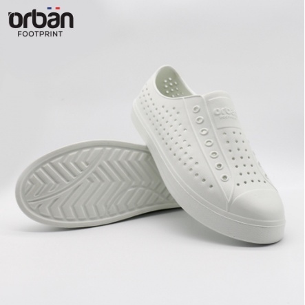 Giày đi mưa - giày nhựa Urban chống nước siêu nhẹ - chất liệu nhựa Eva pylon màu trắng