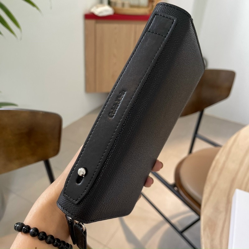 TNS-Clutch nam 2 ngăn siêu  C•K clutch for men -đen classic sang trọng-box quà tặng